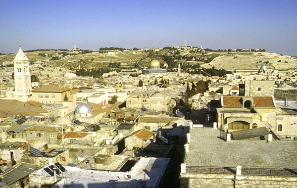 Jerusalem, Altstadt, im Hintergrund der Ölberg
