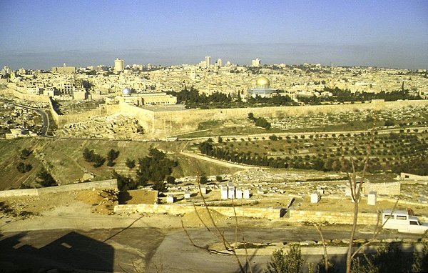 Jerusalem, Altstadt vom Ölberg aus gesehen