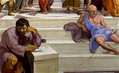 Die Philosophen Heraklit und Diogenes