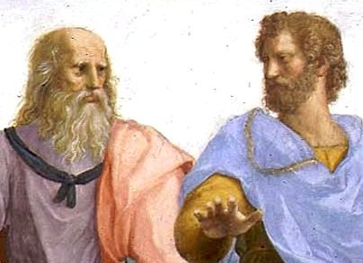 Platon und Aristoteles in der Schule von Athen