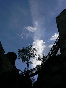 An der Burgruine Weißenstein im Steinwald