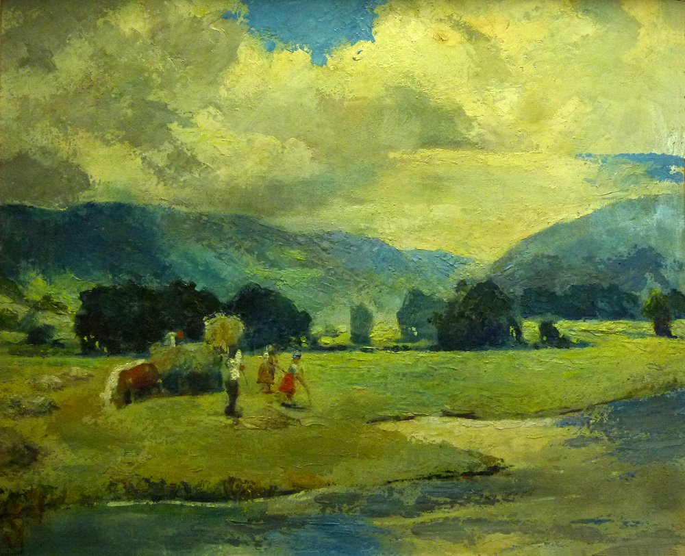 Bauernfamilie bei der Ernte