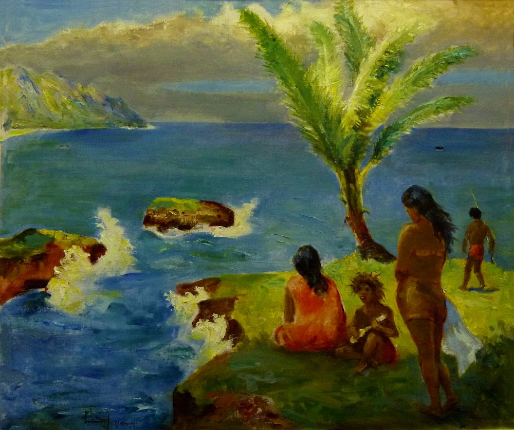 Ukulele-Spieler am Strand auf Hawaii