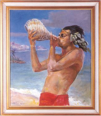 Wilhelm Beindorf in Hawaii: Der Muschelbläser